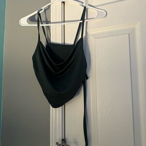 Black Draped Cami Top